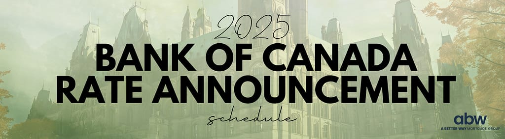 2025 interest rate
announcement dates canada
rate announcements
BOC rate announcements